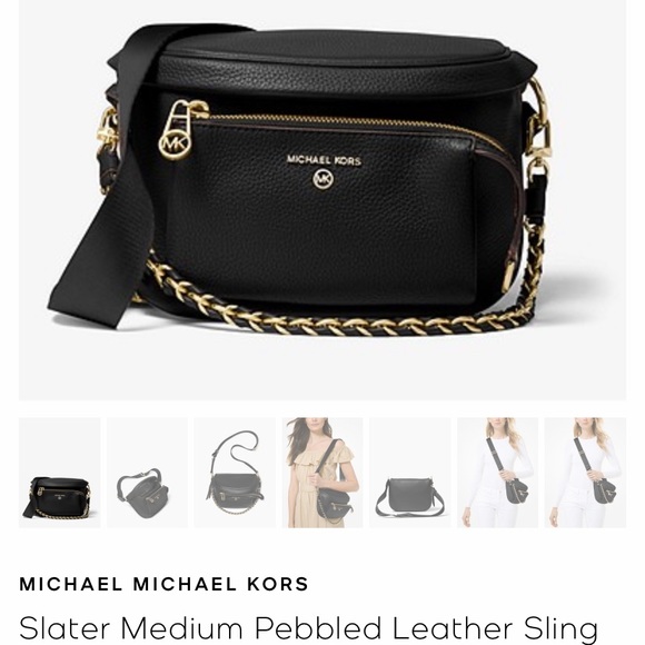 MK, Slater Medium Pebbled leather Sling pack - Picture 3 of 5